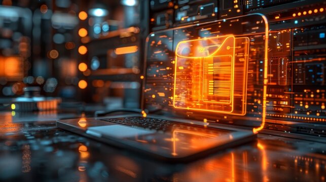 Advanced Cybersecurity Interface Visualization - Generative AI