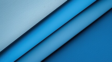 Obraz premium Close-Up of Geometric Blue Paper Layers with a Soft Texture, Depicting Minimalist Modern Art with Clean Lines