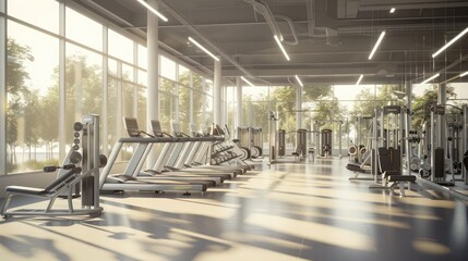 high-performance gym with energy-efficient windows that reduce the need for artificial cooling, keeping the space bright and airy during intense workouts