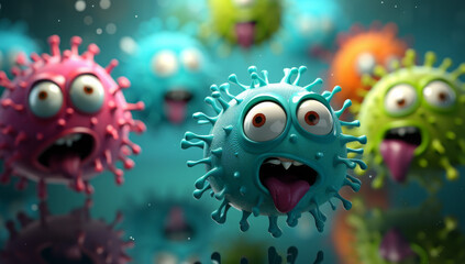 funny virus background
