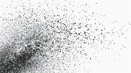 Obraz premium Dotwork abstract background, black grain texture, isolated on white background