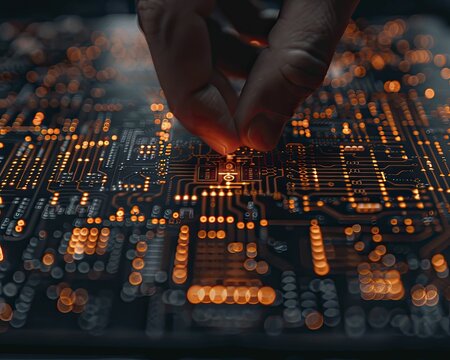 Complex algorithm design visualized with intricate, detailed flowcharts and coding interfaces