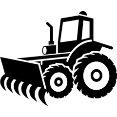 Modern Plow Vector Illustration: Detailed Farming Equipment Design