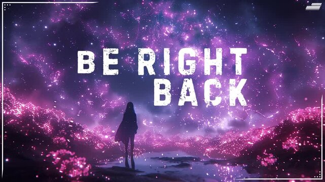 Animated Twitch Screens Space Girl for Stream - BRB Media background. Twitch package overlays, panels. Twitch screens. Media overlay for stream. Animated background for stream on twitch or youtube.