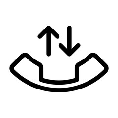 incoming outgoing Phone call icon design in filled and outlined style