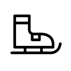 Ice skates icon design in filled and outlined style