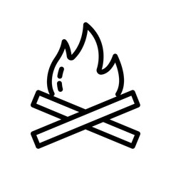 Campfire icon design in filled and outlined style