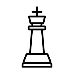 Chess king icon design in filled and outlined style