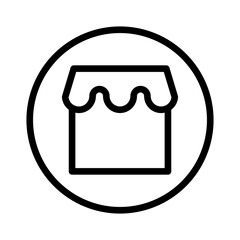 Marketplace icon design in filled and outlined style