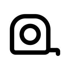 measure tape icon design in filled and outlined style
