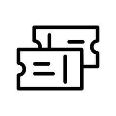 cinema ticket icon design in filled and outlined style