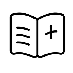 medical book icon design in filled and outlined style