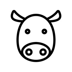 cow head icon design in filled and outlined style