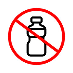 No plastic bottle icon design in filled and outlined style