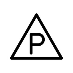 Parking icon design in filled and outlined style