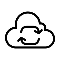 Data synchronization icon design in filled and outlined style