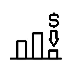 Economic Loss icon design in filled and outlined style
