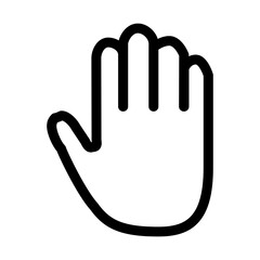 Raised Hand icon design in filled and outlined style