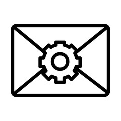 Email settings icon design in filled and outlined style