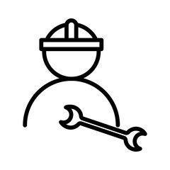 engineering service icon design in filled and outlined style
