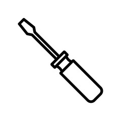 Screwdriver icon design in filled and outlined style