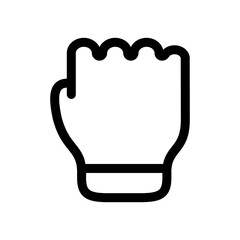 Fist icon design in filled and outlined style