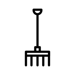 Garden fork icon design in filled and outlined style