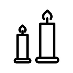 Shabbat candles icon design in filled and outlined style