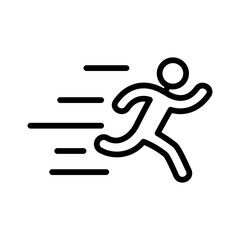 Sprint icon design in filled and outlined style