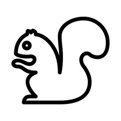 squirrel icon design in filled and outlined style