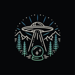 ufo in the night sky