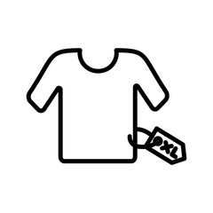 XL Shirt Size Icon design in filled and outlined style