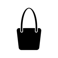 tote bag icon vector illustration flat design, isolated on white