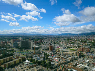 Fototapeta premium Aerial view of Bogota