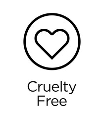 Cruelty Free Heart line icon