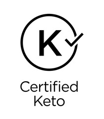 Certified keto line icon