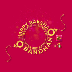 Modern Raksha Bandhan or Rakhi festival greeting.