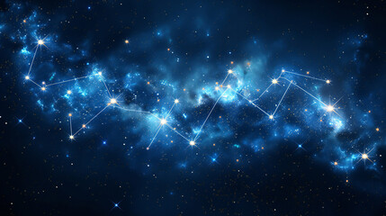 Background Image of sagittarius star sign with glowing stars
