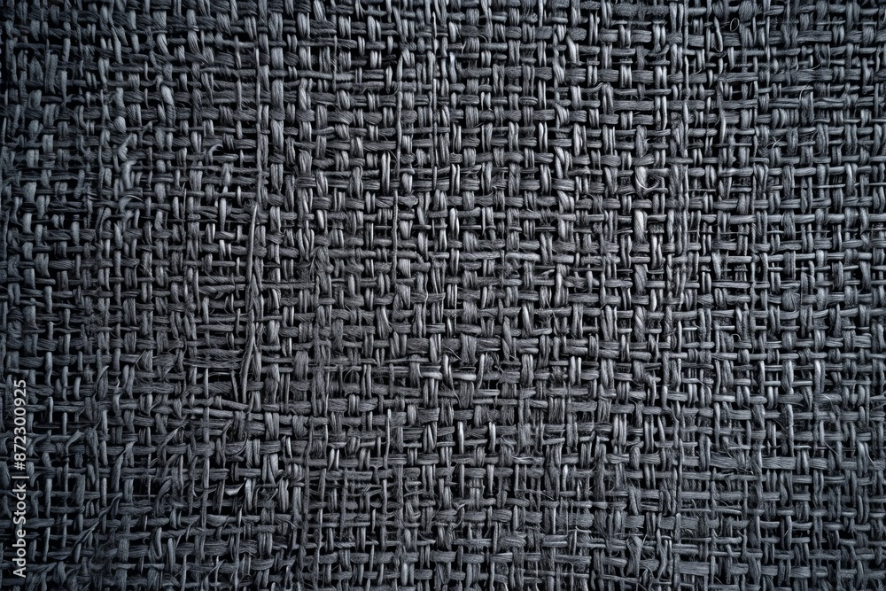 Aufkleber a close up of a black and white woven fabric, The intricate cross-hatch pattern of a charcoal fabric weave, with each thread detailing clearly visible