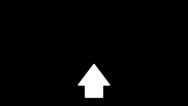 animation of an up and down arrow pointing upwards