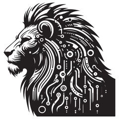 Fototapeta premium Lion Silhouette Vector