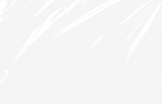 Plastic wrap texture overlay effect. Polyethylene packaging for vinyl or cd cover. Shrink crumpled plastic sleeve, mockup illustration