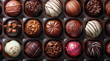 chocolate easter eggs in a box