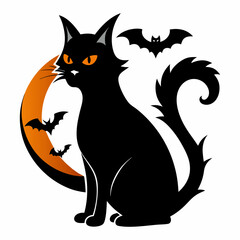  halloween pumpkin head, black cat ,cat cartoon,halloween castle with bats,jack o lantern,