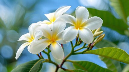 Fototapeta premium On background, a flower in close-up, wonderfully spectacular. A natural greeting, it's an adorable sight to behold.