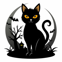  halloween pumpkin head, black cat ,cat cartoon,halloween castle with bats,jack o lantern,