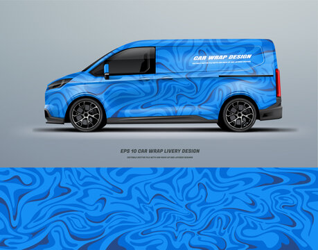Racing Camouflage motif Vector sport background for car wrap race car car decal livery blue