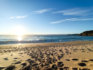 Galician beach landscape, Galicia, Spain. Do Rostro beach.