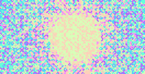 Circles graphics backdrop texture, colorful halftone pattern artwork, circular gradation layout.