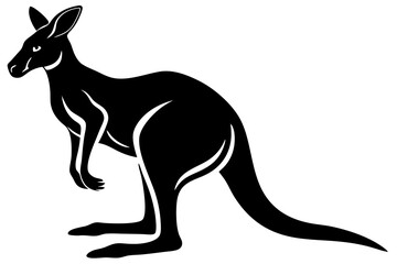 kangaroo illustration of silhouette vector